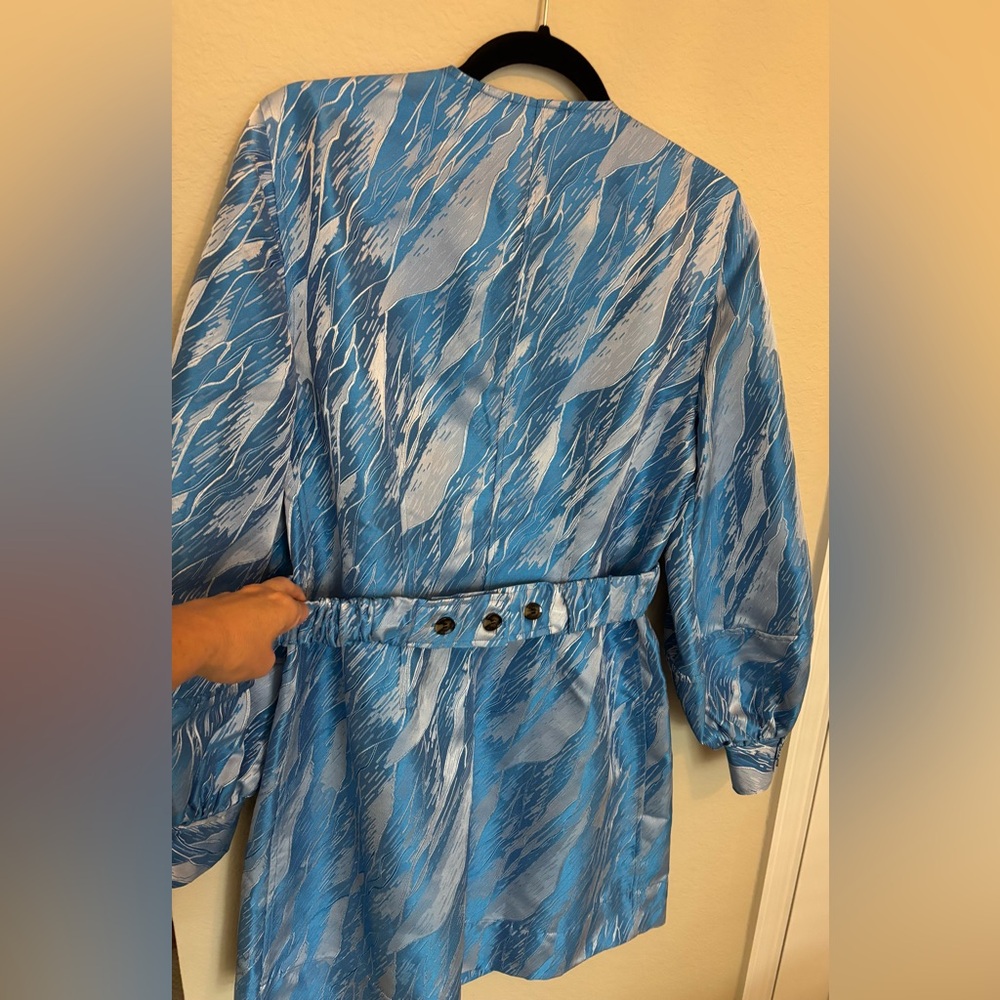GANNI Blue and Silver Dress - Picture 3 of 4